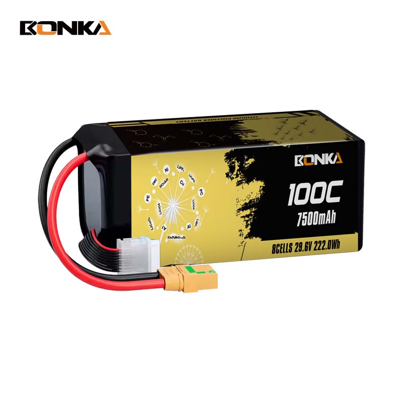 BONKA 7500mAh 100C 8S LiPo Battery for FPV Drone